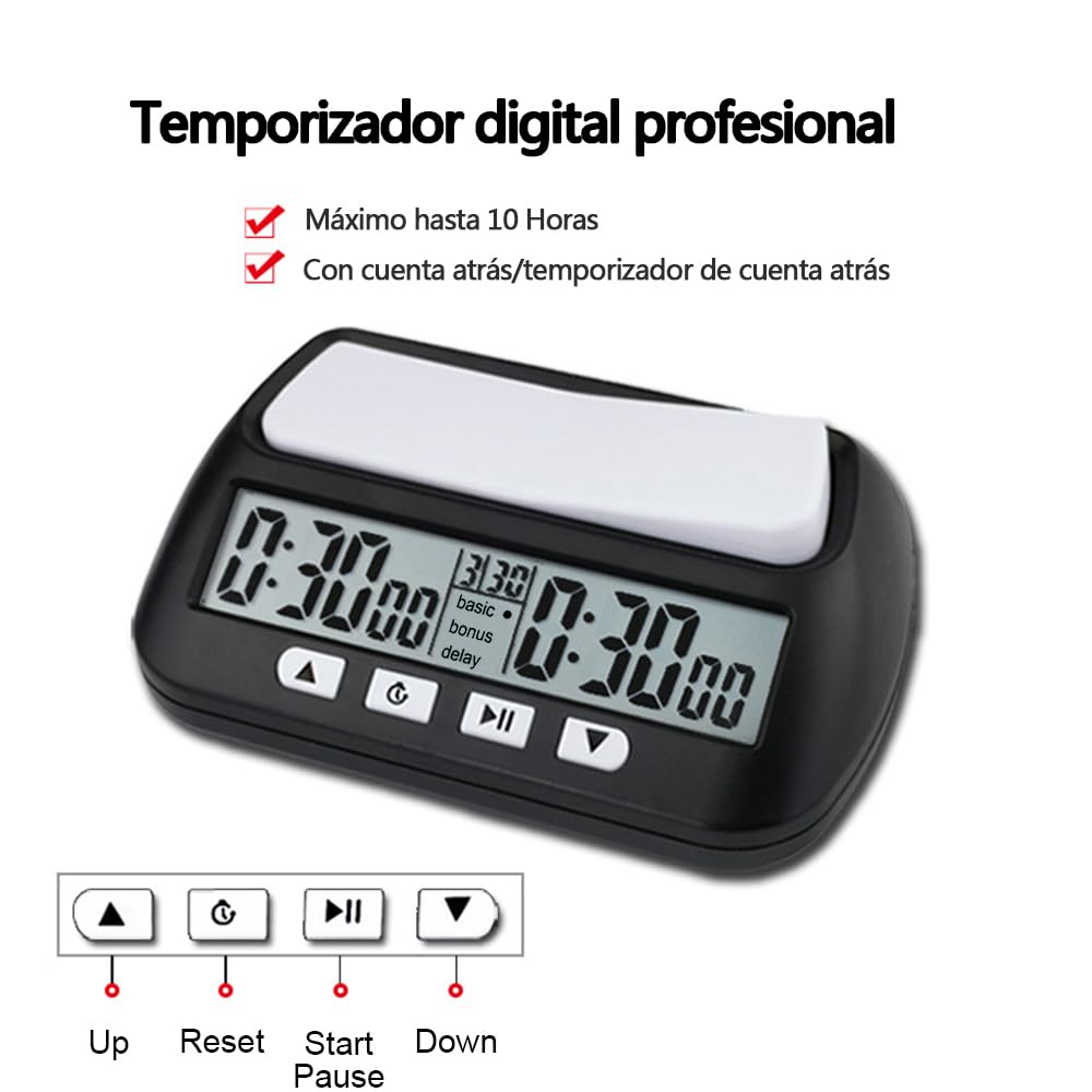 Reloj Ajedrez Digital Xixian Multiusos 3 en 1 Portátil