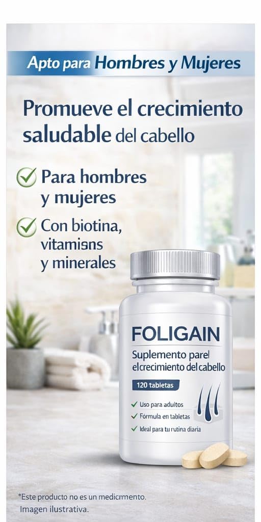 Suplemento Foligain Estimulante Para el Recrecimiento del Cabello