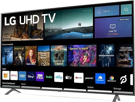 LG Smart TV de 86" Pulgadas Clase Ultra HD Series 4K webOS 2024 | 86UT7550AUA