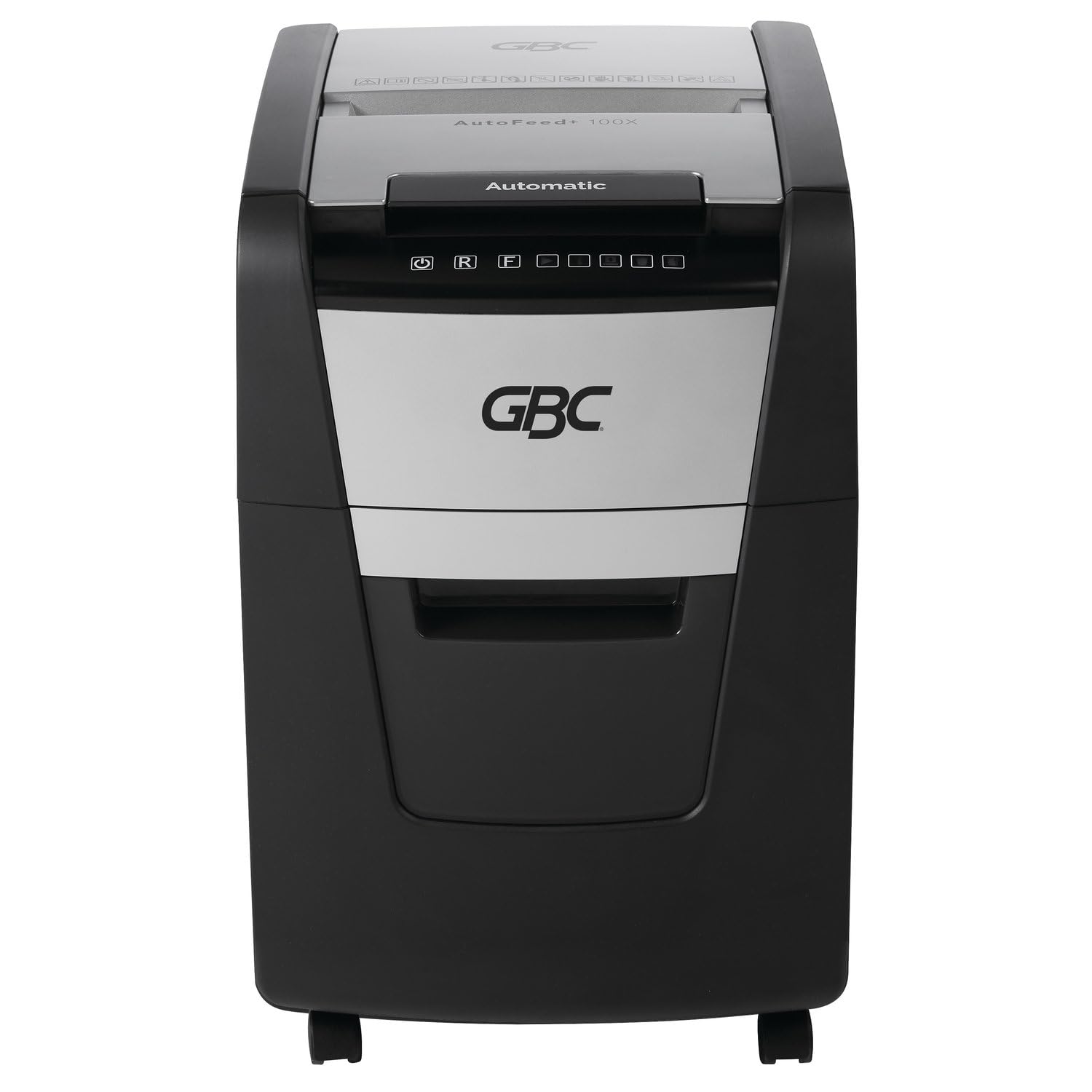 GBC Trituradora de Papel y Grapas, Auto Feed+ 100x, Corte Súper Cruzado P-4 de 100 Hojas, con Cesto de 34 litros. WSM1757602