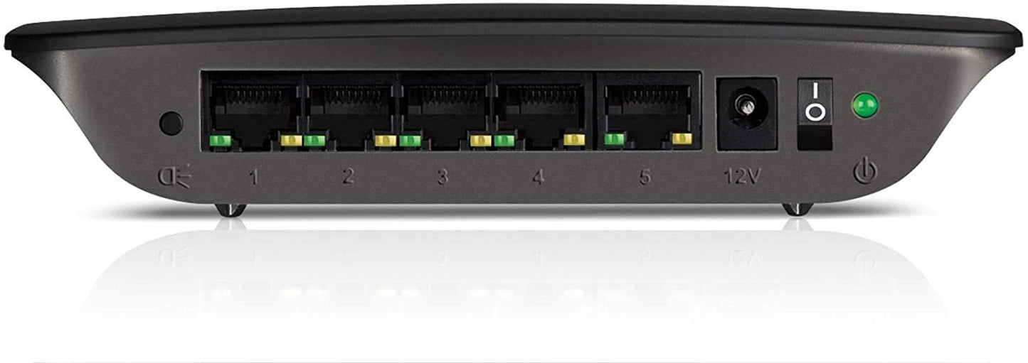Lynksys 5-Port Gigabit Ethernet Switch - Switch de red, color negro