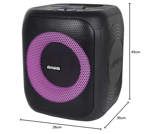 Aiwa Bocina Awpok9t Portátil con Bluetooth Color Negro