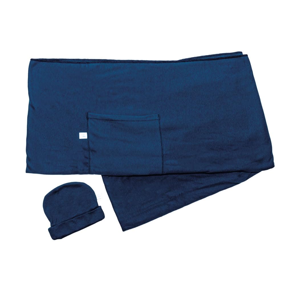 Baby Mink Fular Portabebé para Recién Nacido, Rebozo Ergonómico Suave para Cargar Bebé (Azul Marino)