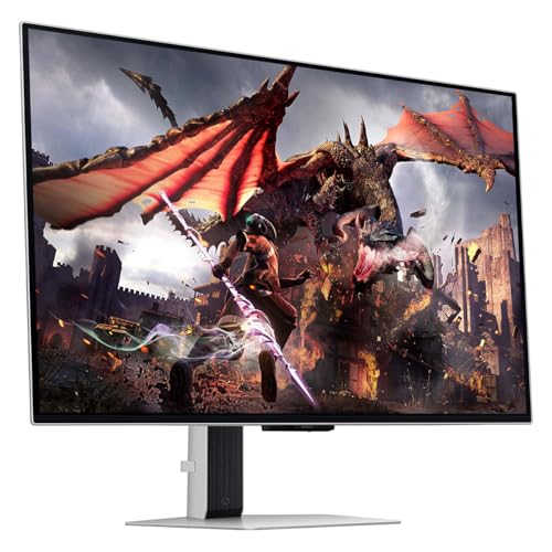 Samsung 32" Odyssey OLED Monitor G80SD 4K 240Hz, Resolución OLED en 4K, Negros más Profundos, Glare Free, Tiempo de Respuesta de 0,03ms (GtG), AMD FreeSync Premium Pro LS32DG800SLXZX