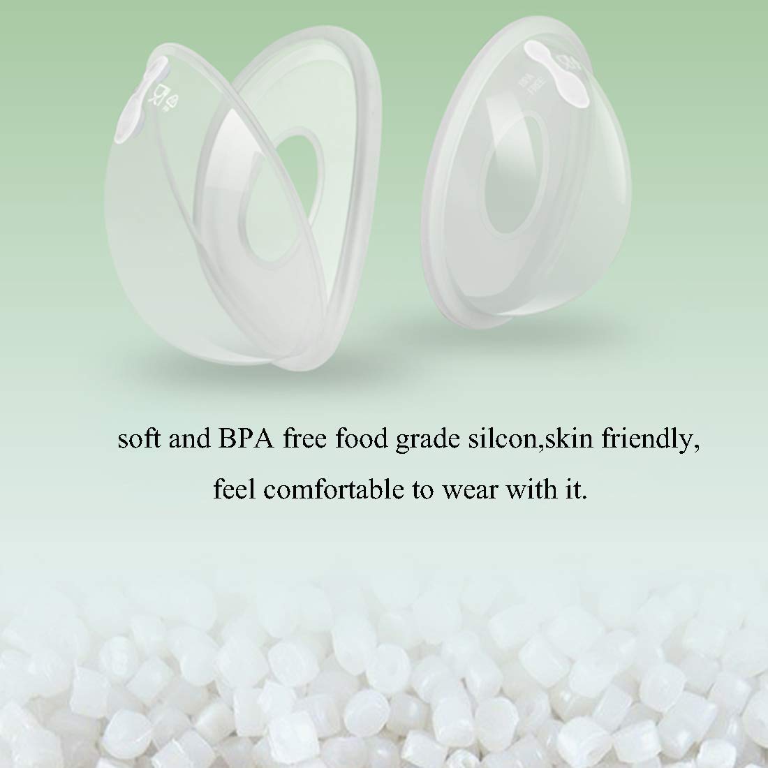 Upgrade Version Breast Shells Nipple Shield with Anti-Flow Stopper Therapy Comfort for Sore Leaking Breast aFeeding Nursing Mother BPA Free Food Grade Silicon Breastmilk Saving (1 box of 2 shells)