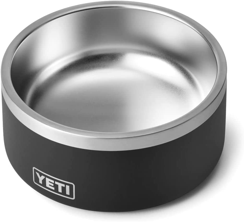 Tazón de Acero Inoxidable Wolfi Negro Antideslizante para Mascota
