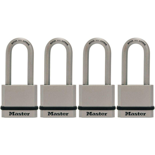 Candado de Acero Macizo Master Lock 5 cm Keyed Alike Paquete de 4