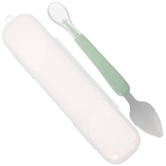 Ipetboom 1 Cuchara Para Pomelo Cuchara Con Borde Dentado Cuchara Para Cuchara Dentada Raspador De Raspador De Comida Para Bebé Cuchara Para Comida De Bebé Verde