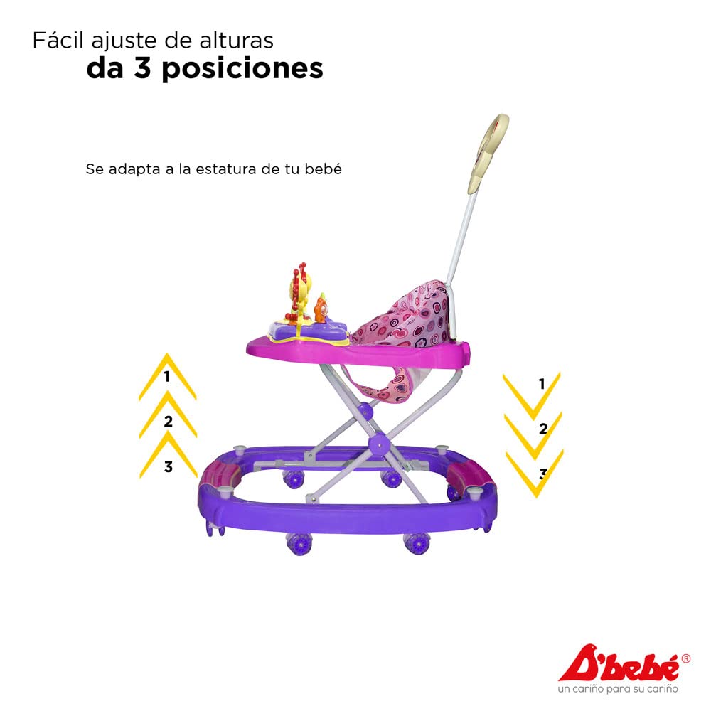 Andadera Mecedora D´BEBÉ Rosa Convertible para Bebé