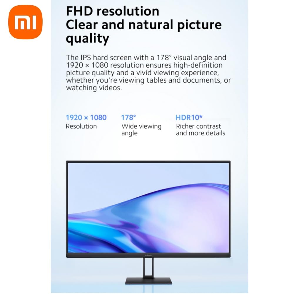 Monitor Xiaomi A27i 27 Pulgadas FHD IPS 100 Hz Ultrafino