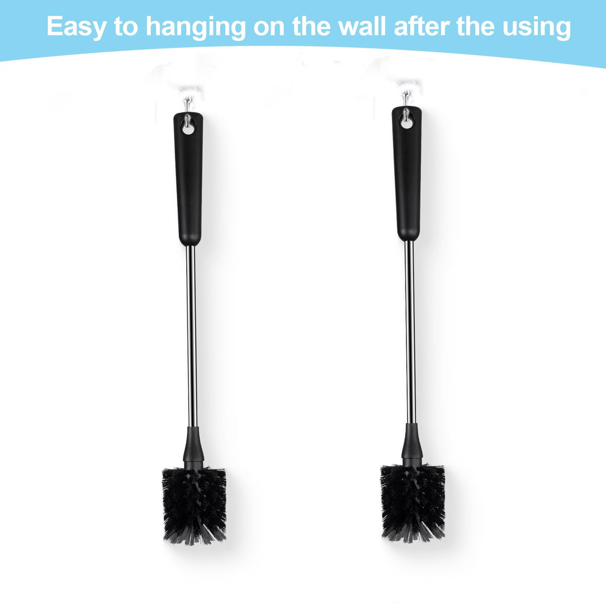 Paquete de 4 cepillos para botellas de agua y pajilla, cepillo para polvo de limpieza para biberones de acero inoxidable de mango largo para biberones deportivos, tazas, platos, tazas de café,