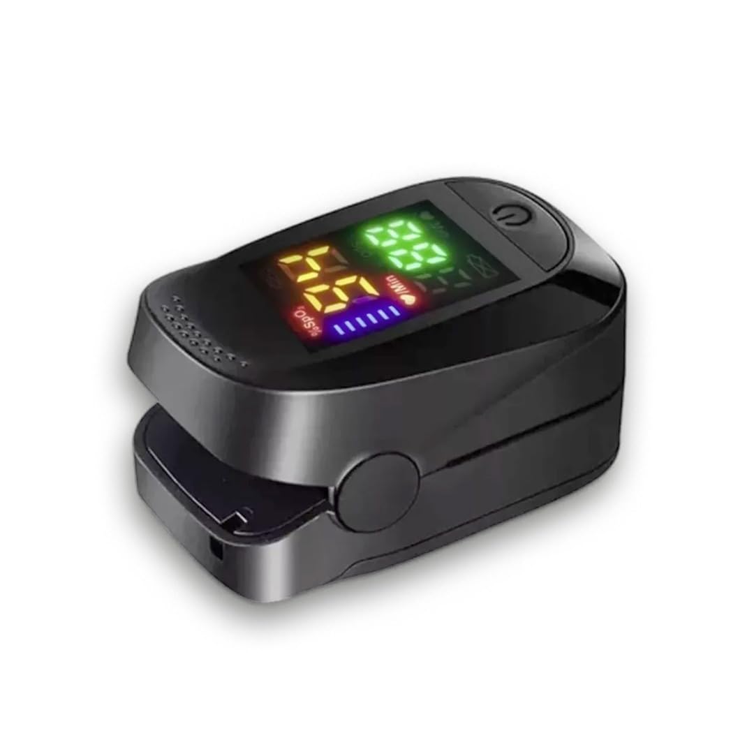 Oxímetro de Pulso DOSEOFHEALTH Negro con Pantalla LED bidireccional portátil