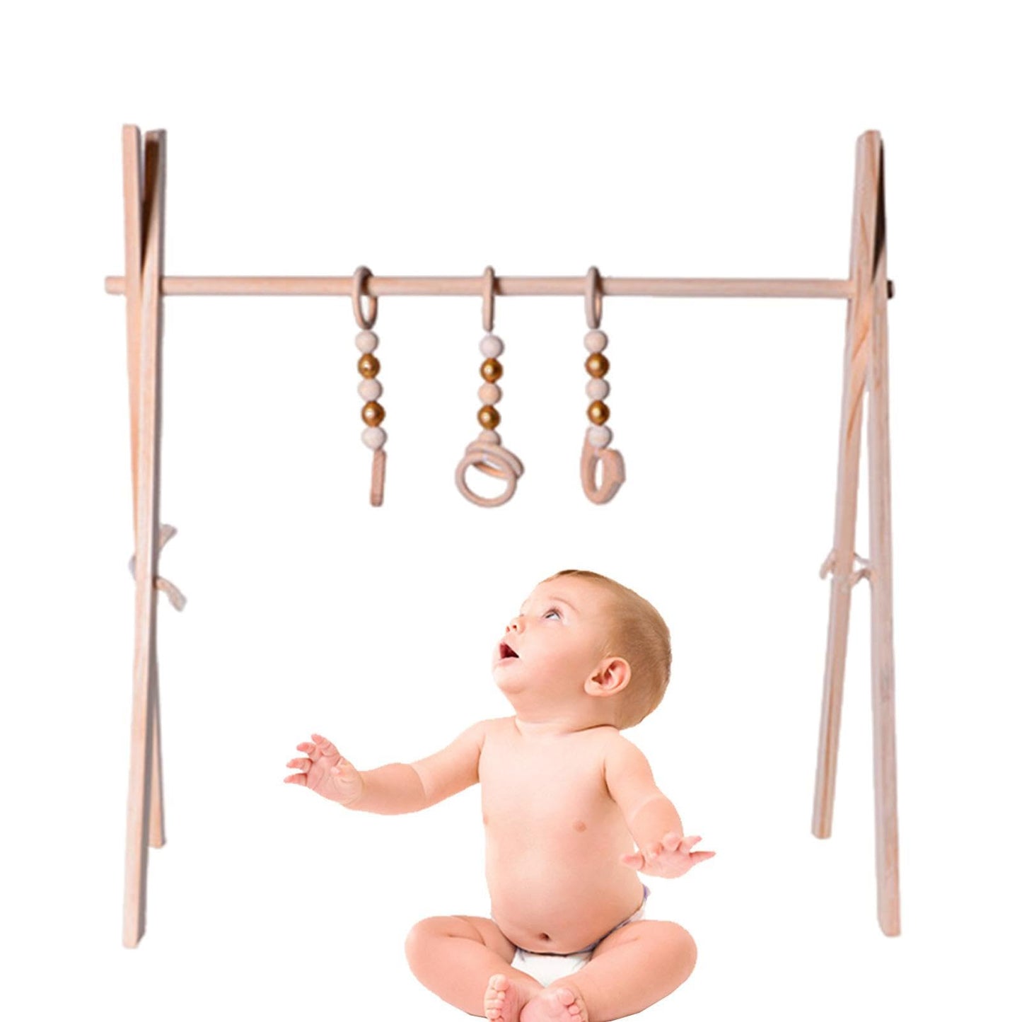 Juguetes de Madera Shakven Pino Plegable para Gimnasio de Recién Nacido