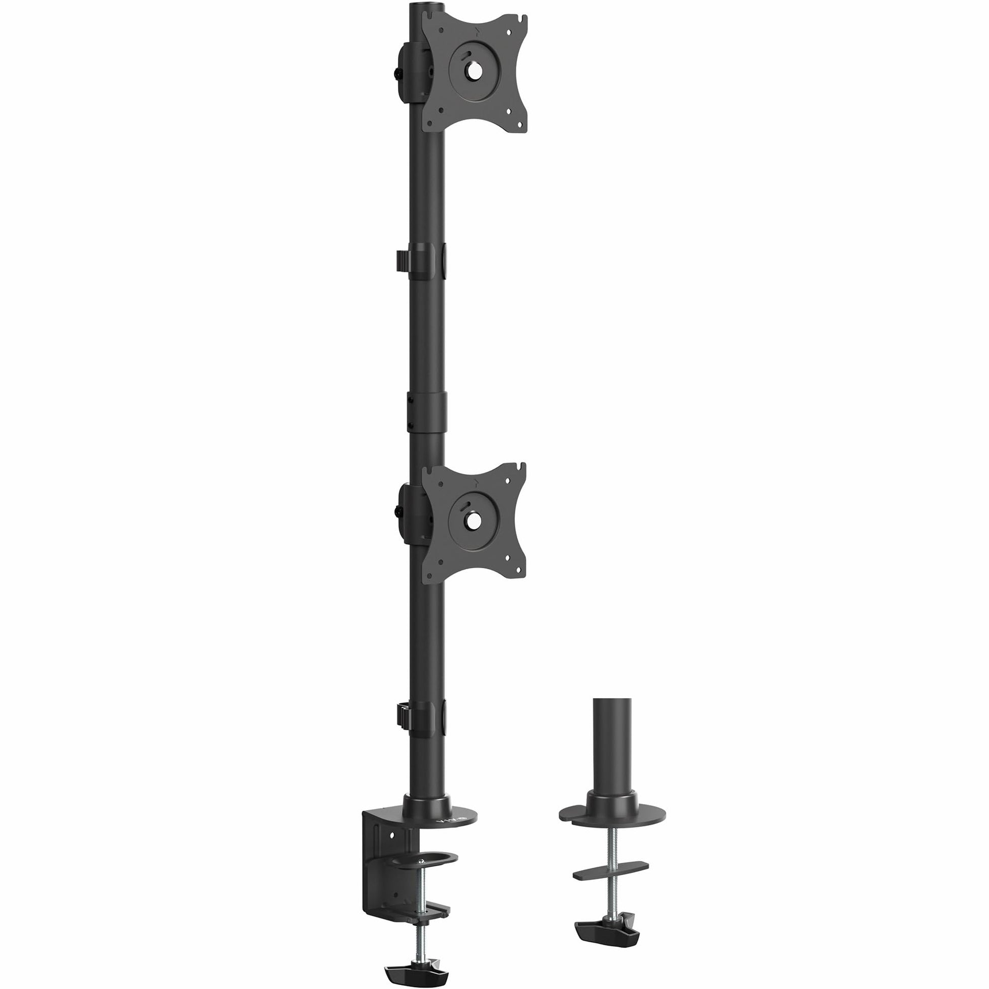 Soporte de Computadora Vivo Ajustable para Monitor Dual Negro con Placas VESA para 2 Pantallas LCD Ultra Anchas de hasta 34 Pulgadas en Matriz Apilada