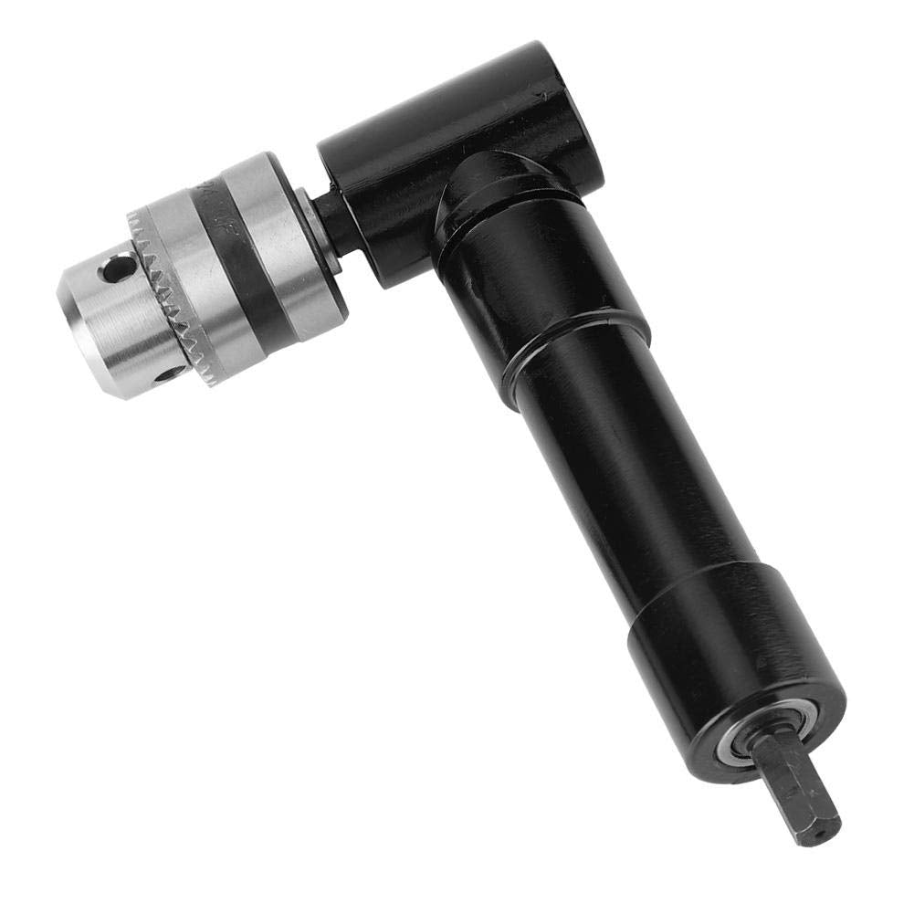 Adaptador de taladro en ángulo, taladro eléctrico en ángulo recto de 90 grados Herramienta de potencia de dispositivo de esquina de mandril de tres mordazas
