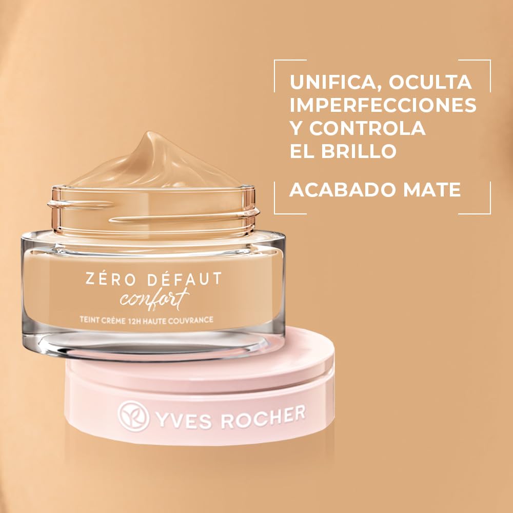 Yves Rocher, Kit Base de Maquillaje, Cobertura alta + Polvo Traslucido, Fija Maquillaje y Controla el Brillo, Fórmula Vegana, 40 ml c/u