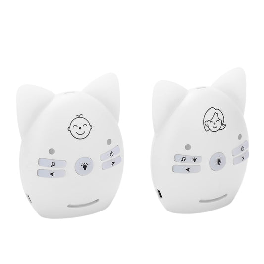Monitor de Sonido para Bebés Blanco Ajustable Digital de Largo Alcance y Conversación Bidireccional