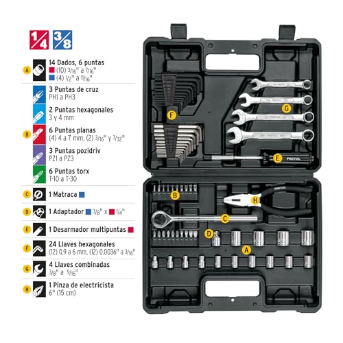 Juego de Herramienta Pretul 66 Piezas SET-70