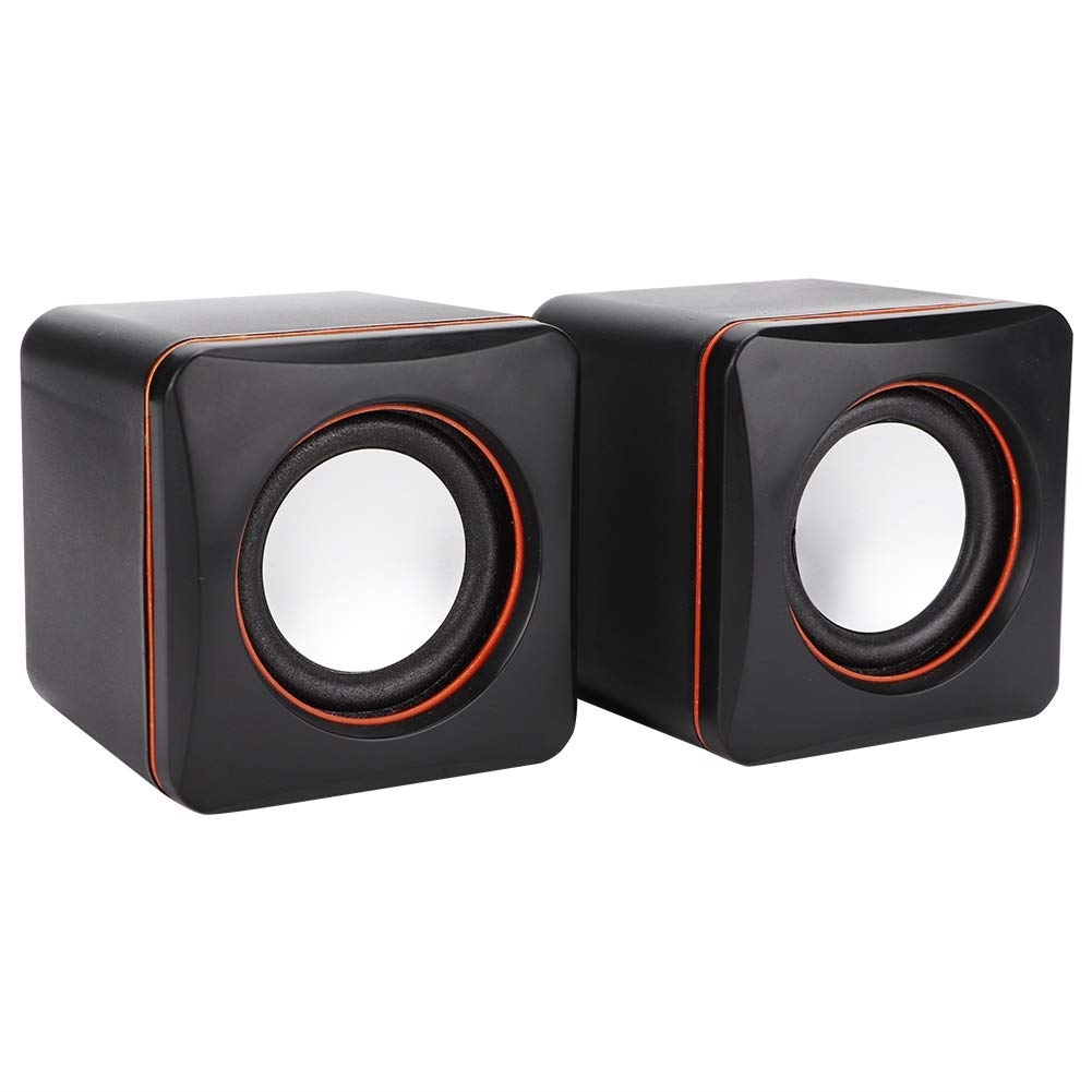 Oumij Altavoces de La Computadora Mini Cube USB Stereo 3.5mm Jack Altavoz con Cable para Computadora de Escritorio PC Portátil Altavoces Portátiles de Escritorio(Dual Track)