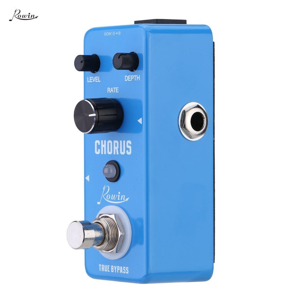 Pedal de Efectos Rowin Chorus analógico para Guitarra Eléctrica y Bajo