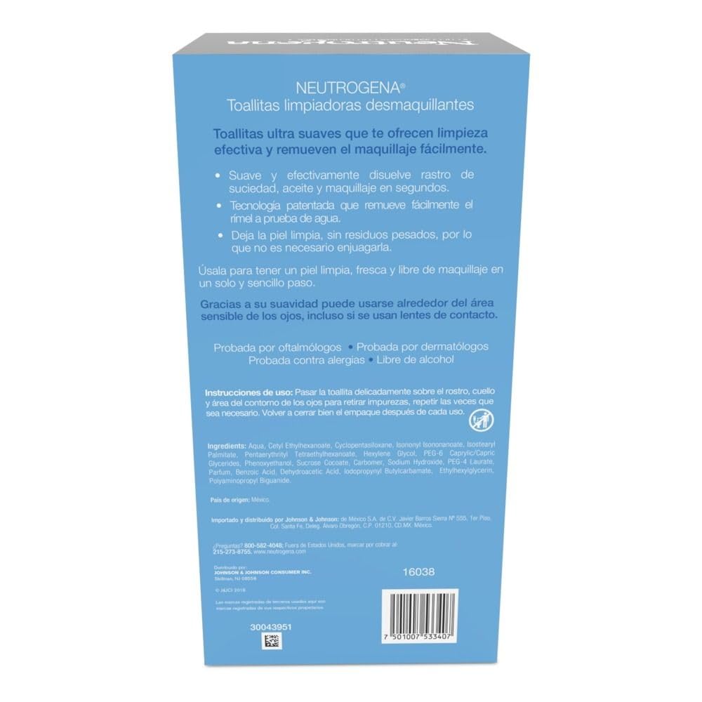 Neutrogena Toallitas desmaquillantes 25U 4 Pack