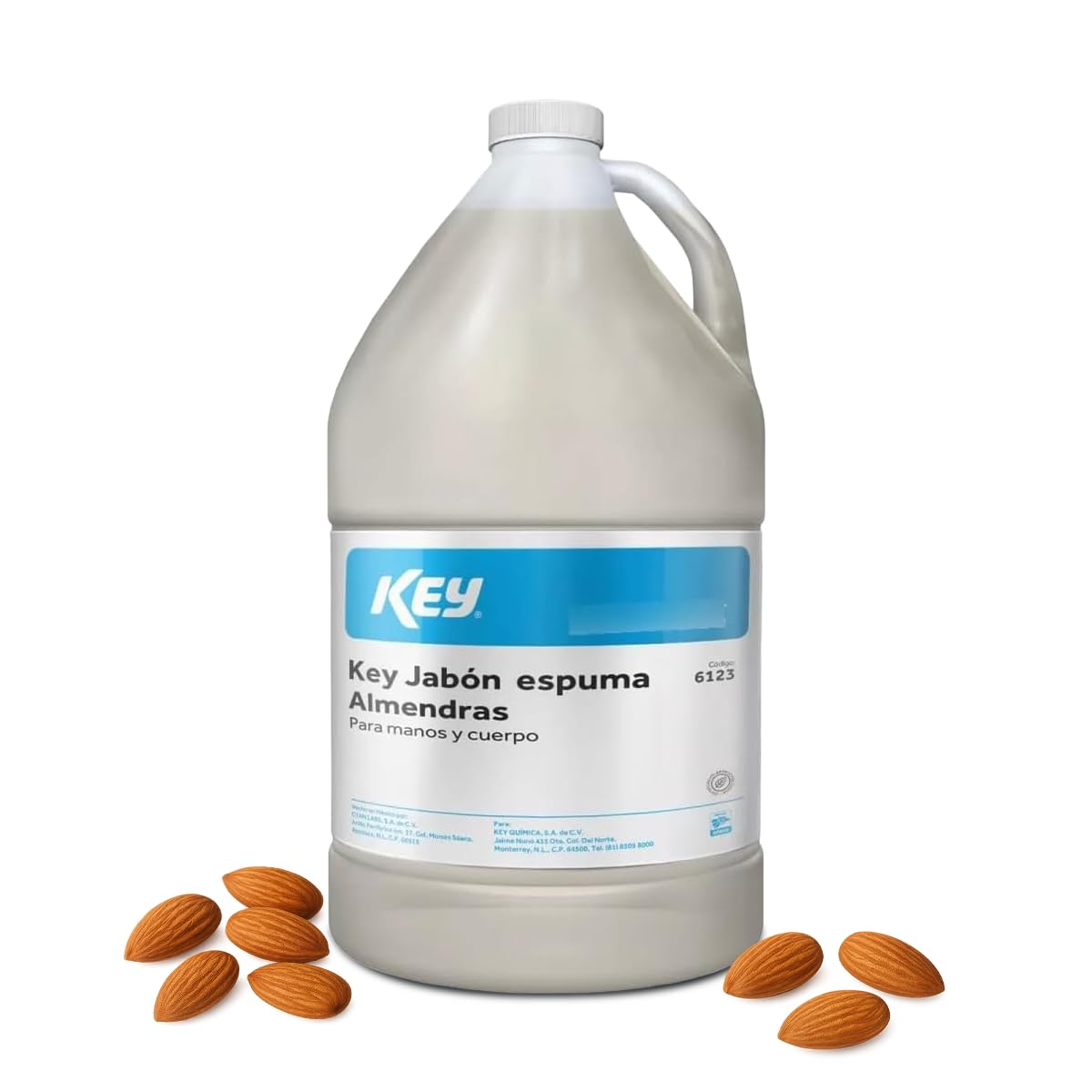 Jabón En Espuma Para Manos Y Cuerpo Aroma Almendras Key Galón 4lt