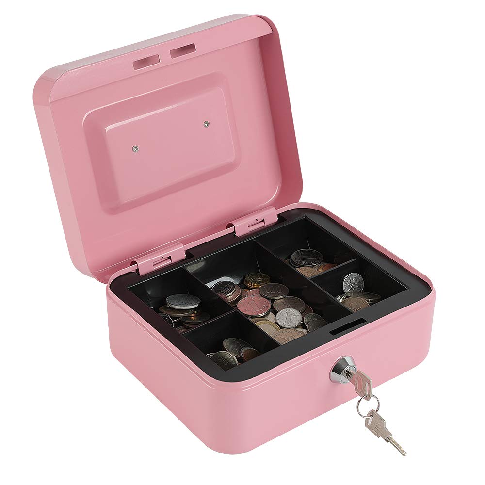 Caja de Dinero Xydled Acero Mediano con Bandeja Extraíble y Cerradura de Llave