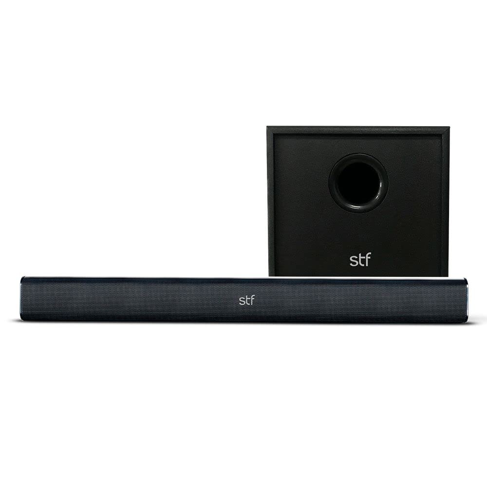 STF Barra De Sonido Alud Pro con Subwoofer | Entrada 3.5 mm | Entrada Óptica | HDMI | Audio Inalámbrico | Entrada USB | Teatro En Casa
