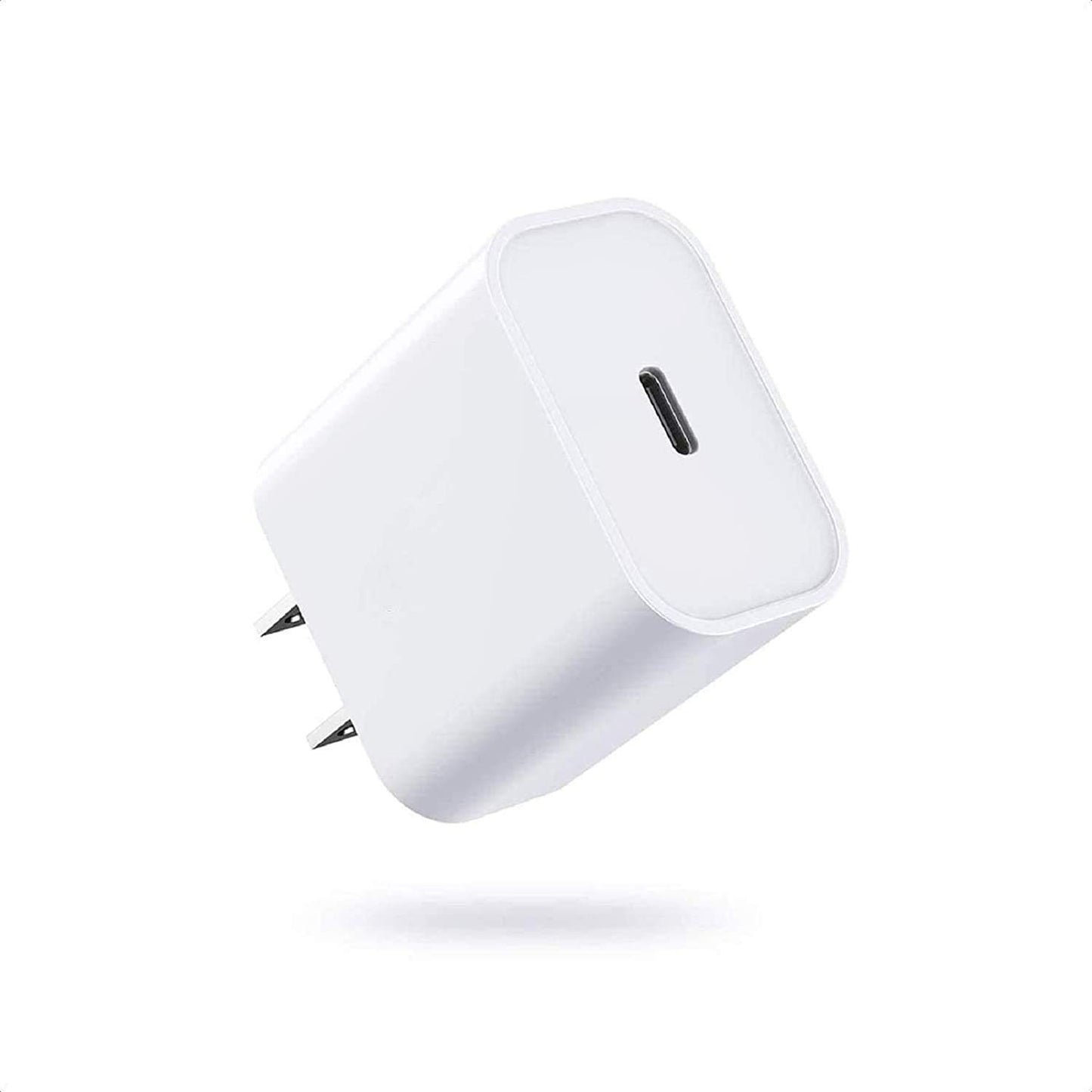 Cargador de Pared USB C Veetone Blanco 20W Compatible con iPhone, Samsung, Huawei y Más