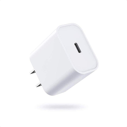 Cargador de Pared USB C Veetone Blanco 20W Compatible con iPhone, Samsung, Huawei y Más