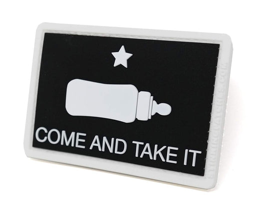 Come and Take It - Bolsa de pañales para biberones de PVC, parche táctico divertido
