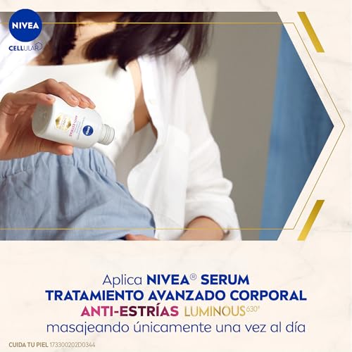 NIVEA Serum tratamiento avanzado Luminous630 anti-estrías (100 ml) 48 horas de humectación profunda y piel suave