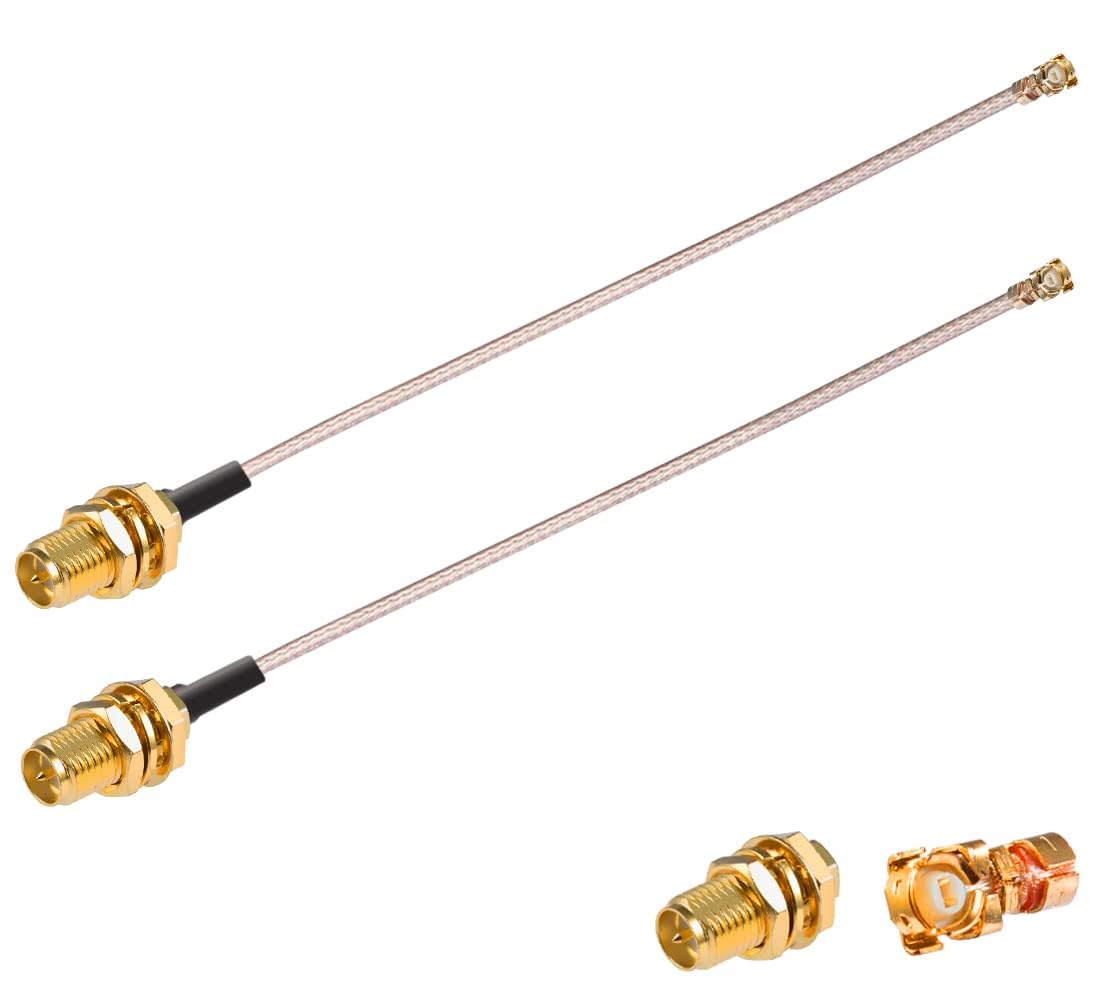 Cable Coaxial POBADY RP-SMA Hembra 6 Pulgadas Baja Pérdida para Routers y Tarjetas de Red Wi-Fi