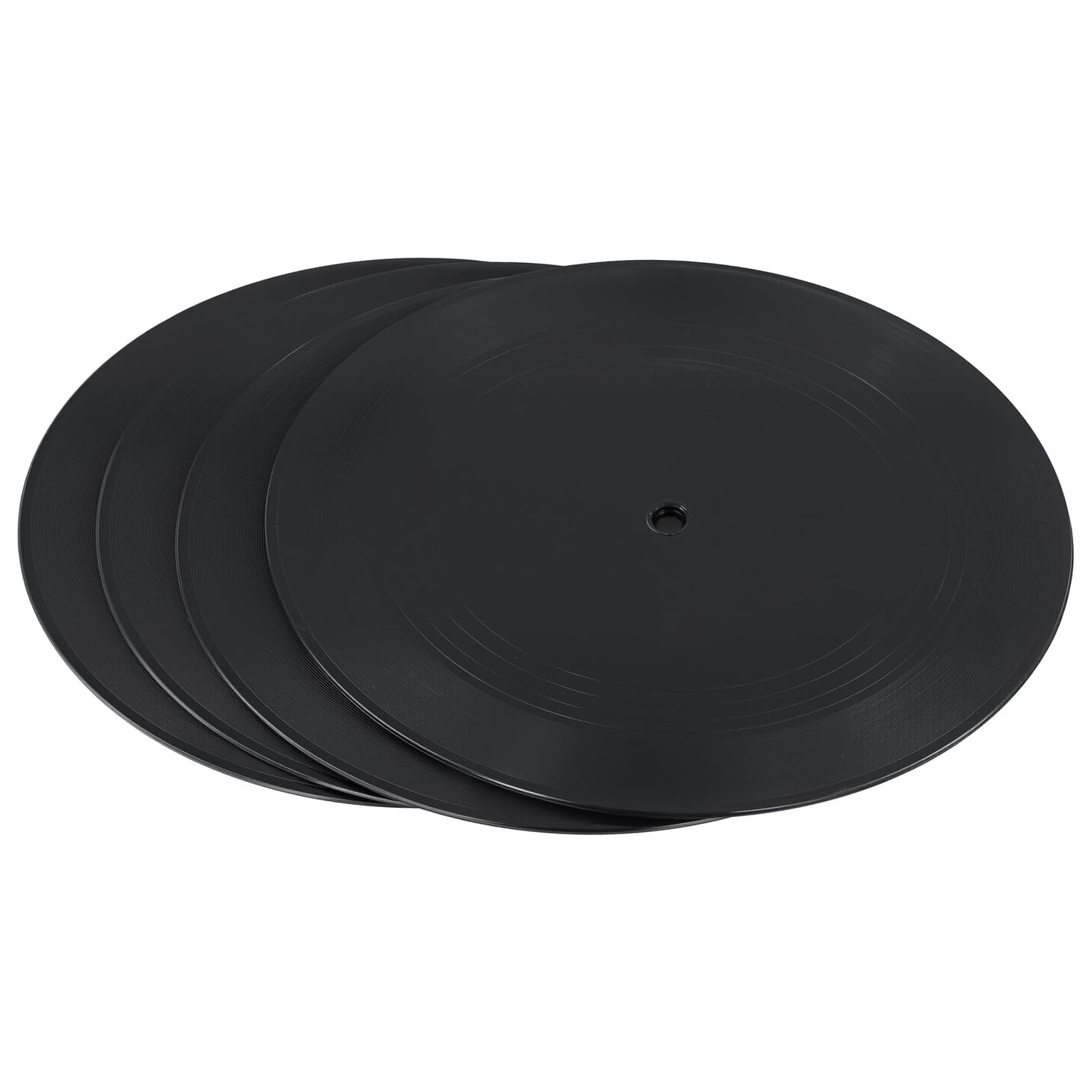 MUKLEI 50 discos de vinilo en blanco de 7 pulgadas, discos falsos decorativos de plástico negro para arte de pared, decoración de fiesta y boda
