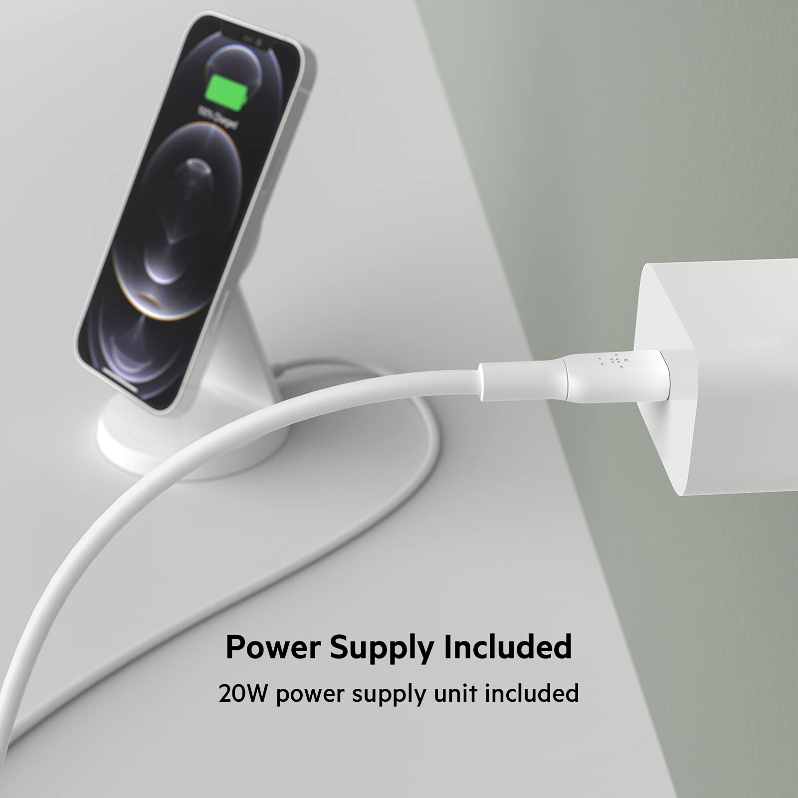 Belkin - Soporte magnético para iPhone - Compatible con MagSafe - Cargador inalámbrico - Funciona con iPhone 14, 13 y 12