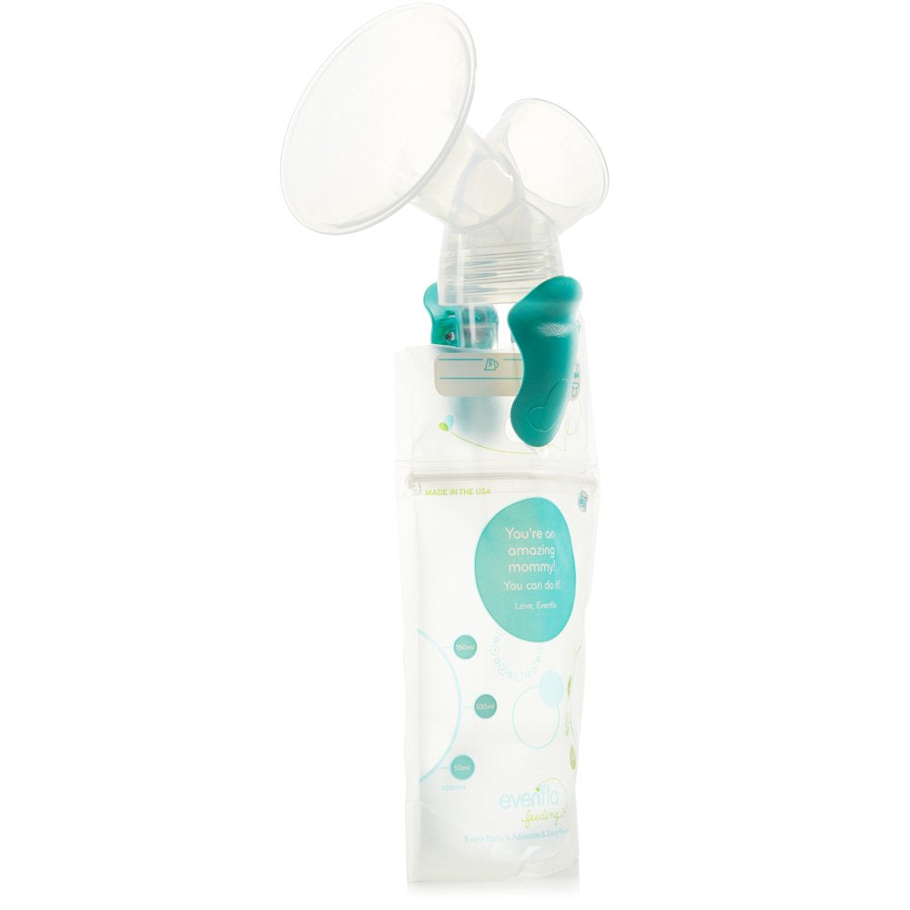 Bolsa de Accesorios de Bombeo Evenflo Feeding Negra con Botellas y Adaptadores para Lactancia Materna