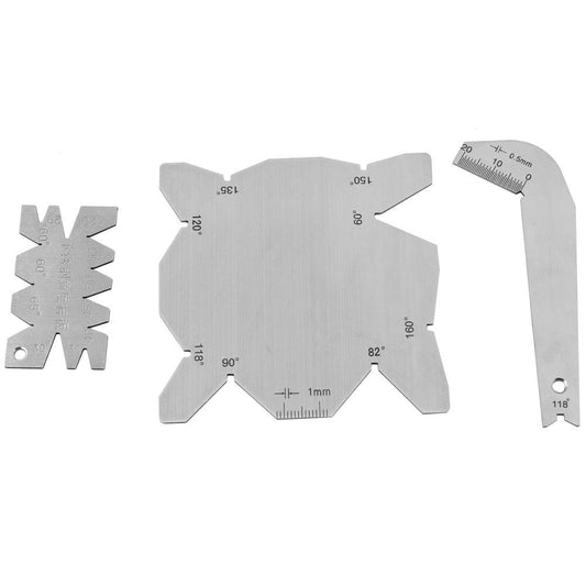 Juego de Calibre de ángulo de 3 Uds, Plantilla de ángulo de Calibre de Afilador para Afilar Herramientas de Taladro, Brocas de Calibre de ángulo de Diámetro de Taladro