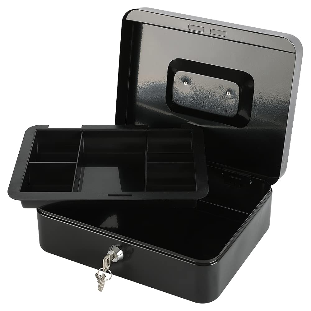 Caja para Dinero Xydled Acero Mediano con Bandeja Extraíble y Cerradura de Llave
