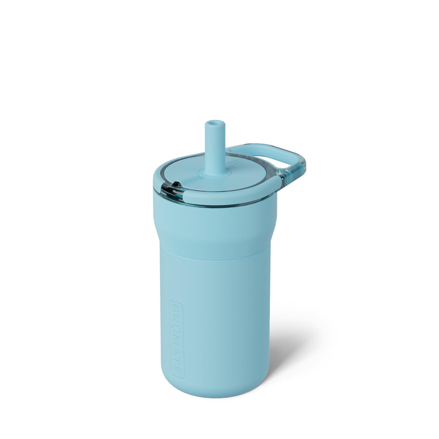 BrüMate Leap - Vaso para niños, 12 onzas, 100 % a prueba de fugas, con mango y pajita suave de silicona, funda de silicona duradera resistente a caídas, hecho de acero inoxidable aislado, apto para