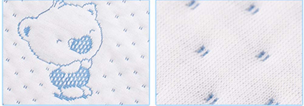 Cambiador de Pañales Monvecle impermeable algodón lavable reutilizable Blue Bear 2pcs Medium para Bebé