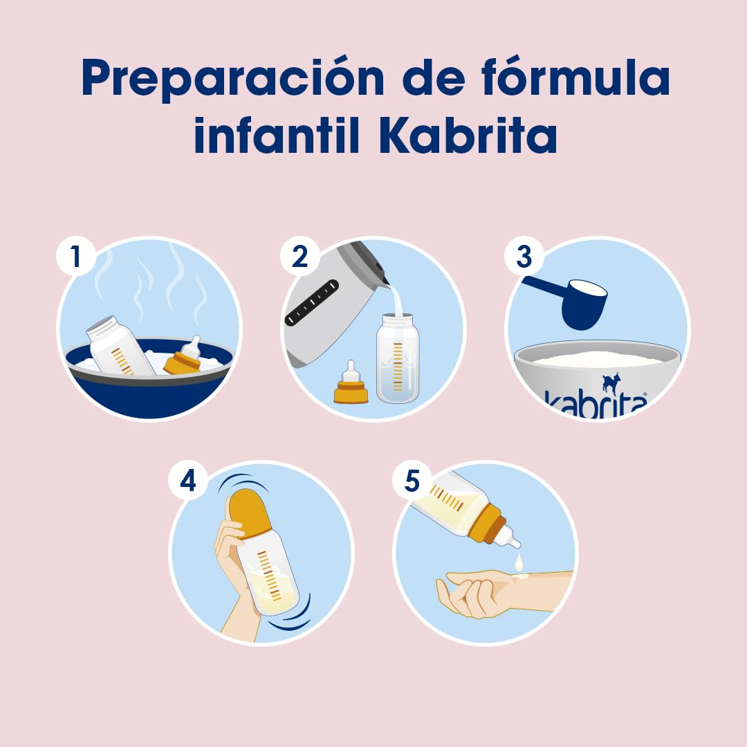 Kabrita Fórmula Infantil de Leche de Cabra de Fácil Digestión para Bebés de 6 a 12 Meses | Con Proteína A2, Prebióticos, DHA, ARA | 1 Lata de 400g