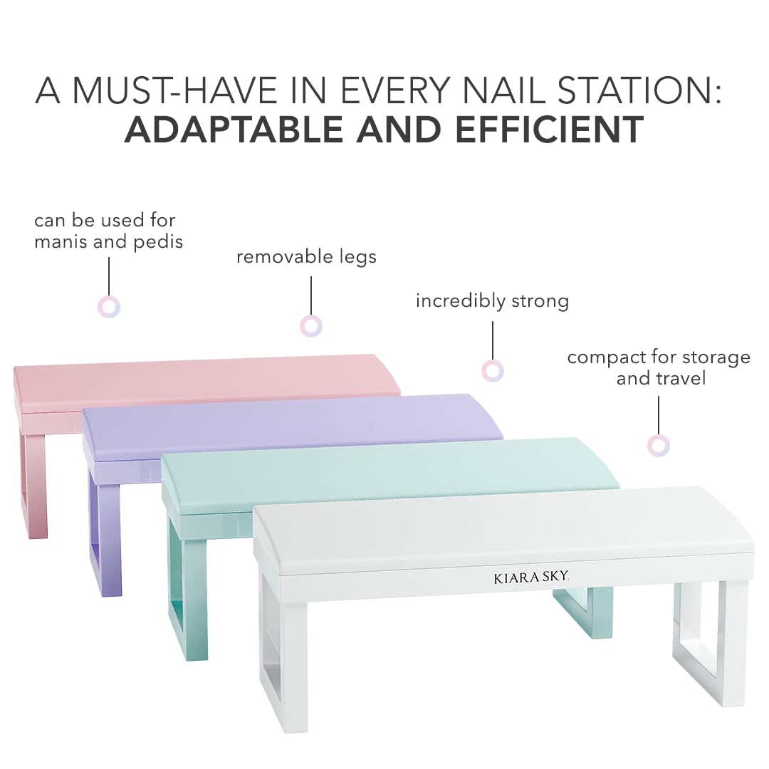 KIARA SKY Kiara Sky Uñas Profesionales Reposabrazos Para Estaciones De Técnico De Manicura Y Pedicura - Resistente A La Acetona E Impermeable