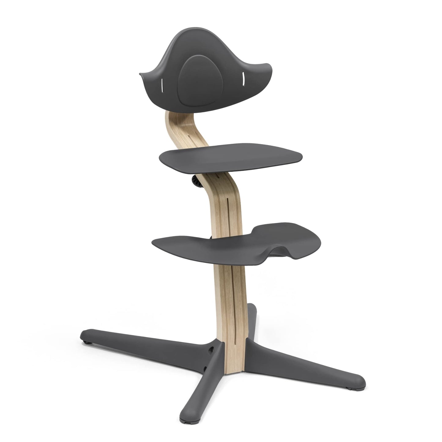 Silla Stokke Nomi, Anthracite - La silla que inspira a sentarse de forma activa - Sin herramientas, ajuste fácil - Incluye un reposapiés estable y ruedas antivuelco - Soporta hasta 150 kg (Anthracite)