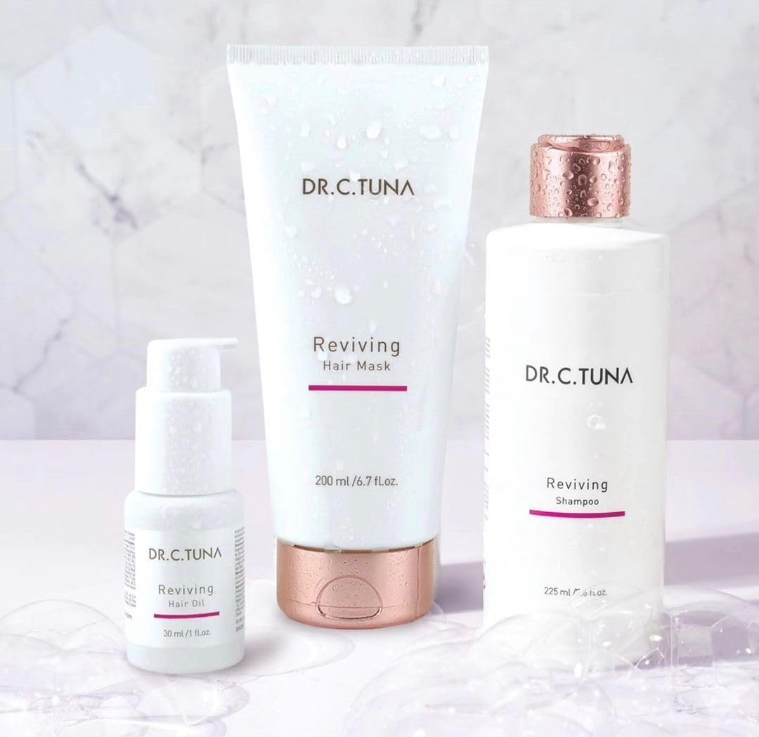 Set Tratamiento Completo Farmasi Dr C Tuna Crecimiento del Cabello Shampoo Mascarilla y Aceite Capilar