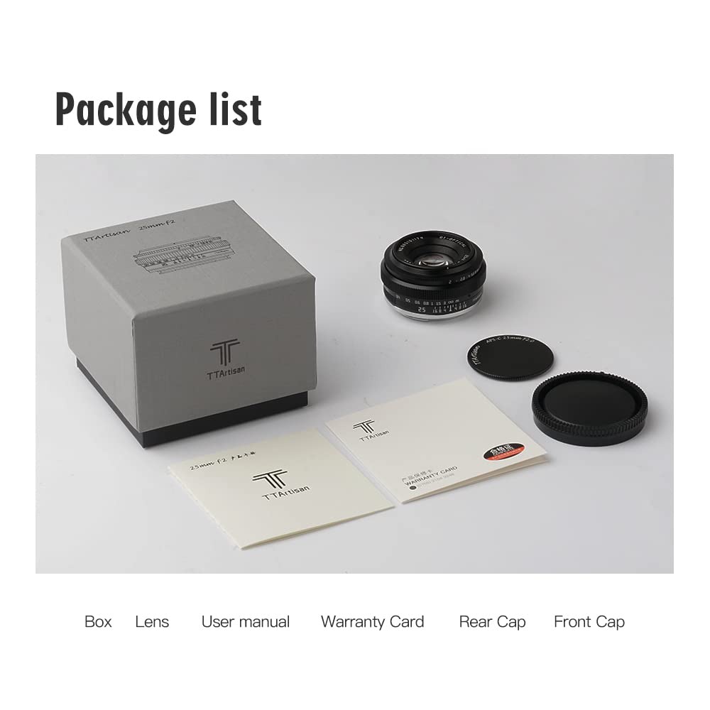 TTArtisan - Lente de cámara sin espejo de enfoque manual F2 APS-C compatible con M43 Mount EPM2 EPL9 E-P2 G5 GX7 GM5 GM10 G85 GX9 G7 GF9 GF8 GF7 Pen-F E-M1 E-M5 E-M10 E-M10 E-M10 E-M10 II E-M10 IV