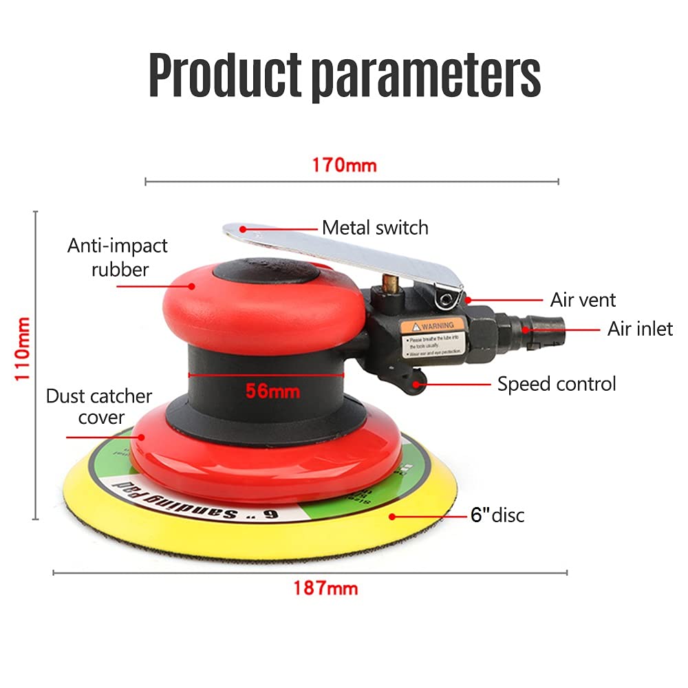 Lijadora Orbital Mingzhe 5 Pulgadas Neumática