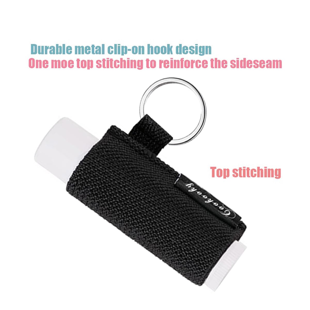 Chapstick - Llavero con diseño minimalista y bonito para bálsamo labial, Chroma, Large
