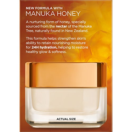 Face Moisturizer by L’Oreal Paris, Age Perfect Hydra-Nutrition Day Cream with Manuka Honey Extract and Nurturing Oils, Anti-Aging Cream to Firm and Improve Elasticity on Dry Skin, Paraben Free, 1.7 oz
