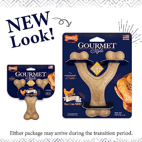 Juguete Masticable para Perros Nylabone Gourmet Wishbone Pequeño Regular