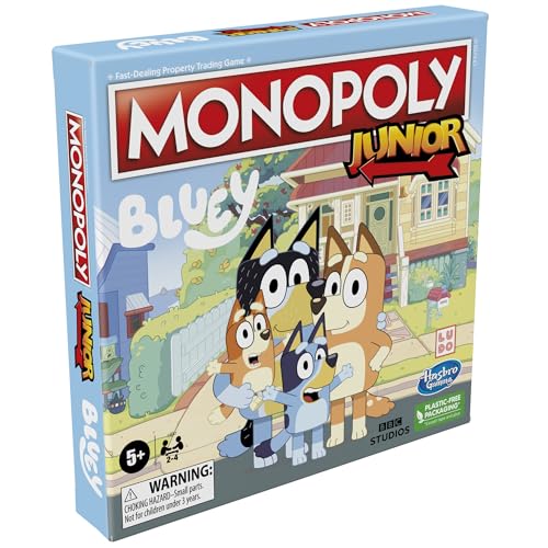 Juego de Mesa Monopoly Hasbro Gaming Junior Bluey Edition Azul Exclusivo para Niñas y Niños